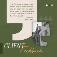 Elegant Real Estate Feedback Instagram Post Design