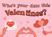 Who’s your date this Valentines? Postcard