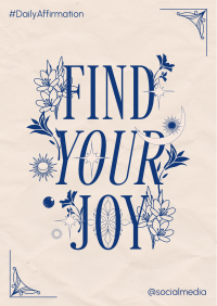 Celestial Find Joy Quote Flyer