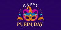 Purim Celebration Event Twitter Post