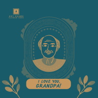 Greeting Grandfather Frame Instagram Post Image Preview