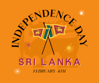 Sri Lanka Independence Badge Facebook Post