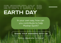 Sustainability Earth Day Postcard