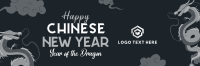 Chinese New Year Dragon Twitter Header Image Preview