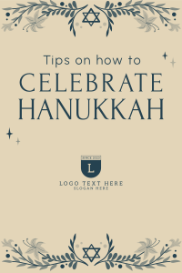 Celebrating Hanukkah Pinterest Pin Design