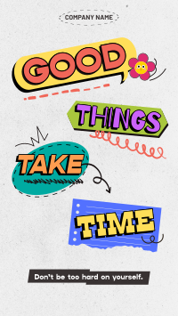 Retro Quirky Motivational Quote Facebook Story Design