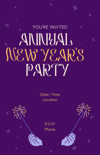 Festive NY Sparklers Invitation Image Preview