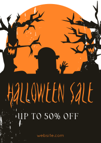 Spooky Trees Sale Poster