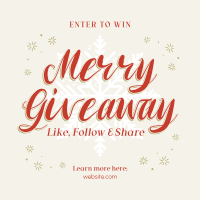 Merry Giveaway Announcement Instagram Post Design