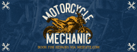 Retro Motorcycle Mechanic Facebook Cover