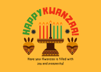 Kwanzaa Badge Postcard