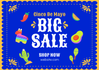 Cinco Festival Sale Postcard