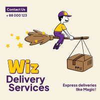 Wiz delivery services Instagram Post Design