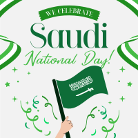 Raise Saudi Flag Instagram Post