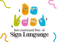 World Sign Language Day Postcard example 3