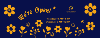 We're Open Flower Power Facebook Cover