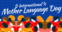 Abstract International Mother Language Day Facebook Ad