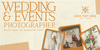 Rustic Wedding Photographer Twitter Post Design