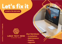 Let's fix it Postcard Design