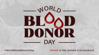 World Blood Donor Badge Animation