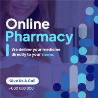 Minimalist Curves Online Pharmacy Linkedin Post Design