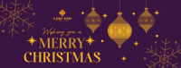 Christmas Decorative  Ornaments Facebook Cover Image Preview