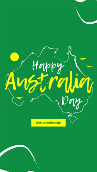 Australia Sketch Map Instagram Story Design