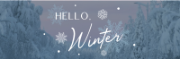Minimalist Winter Greeting Twitter Header