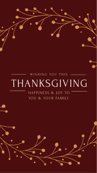 Thanksgiving Greeting Facebook Story