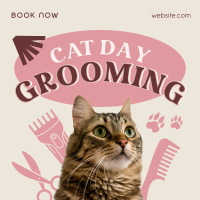 Cat Day Grooming Instagram Post Image Preview