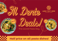 World Pasta Day Promo Postcard Design