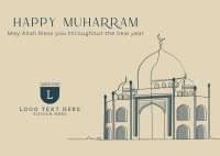 Minimalist Mosque Postcard