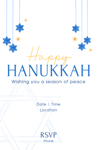 Simple Hanukkah Greeting Invitation
