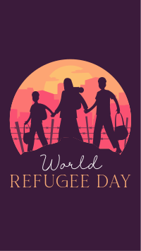 Refugees Silhouette Facebook Story