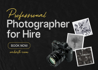 Professional Photographer Camera Postcard