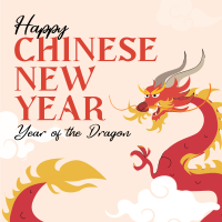 Dragon Chinese New Year Instagram Post Design