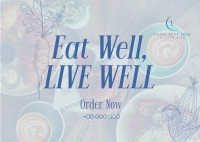 Elegant Food Quotes Postcard