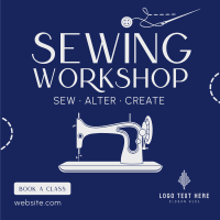 Sewing Workshop Instagram Post Design