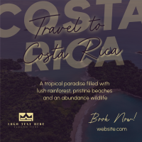 Travel To Costa Rica Instagram Post