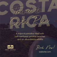 Travel To Costa Rica Instagram Post Image Preview