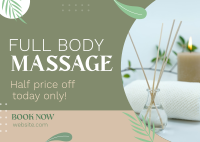 Massage Promo Postcard