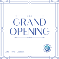 Art Deco Grand Opening Instagram Post