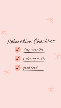 Relaxation Checklist Facebook Story