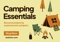 Quirky Outdoor Camp Postcard