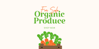 Organic Produce For Sale Twitter Post Design