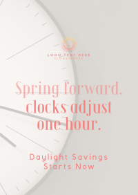 Calm Daylight Savings Reminder Poster