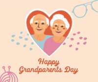 Heart Grandparents Greeting  Facebook Post