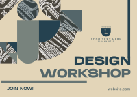 Modern Abstract Design Workshop Postcard