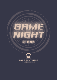 Futuristic Game Night Poster