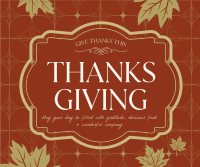 Elegant Thanksgiving Greeting Facebook Post Design